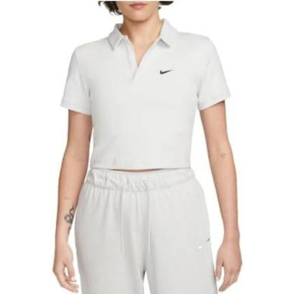 NWT Nike Essential Women's Short-Sleeve Polo Top - X-Large (Light Grey)